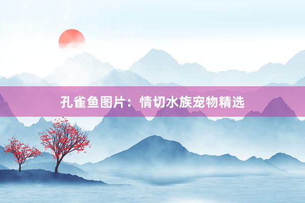 孔雀鱼图片:情切水族宠物精选